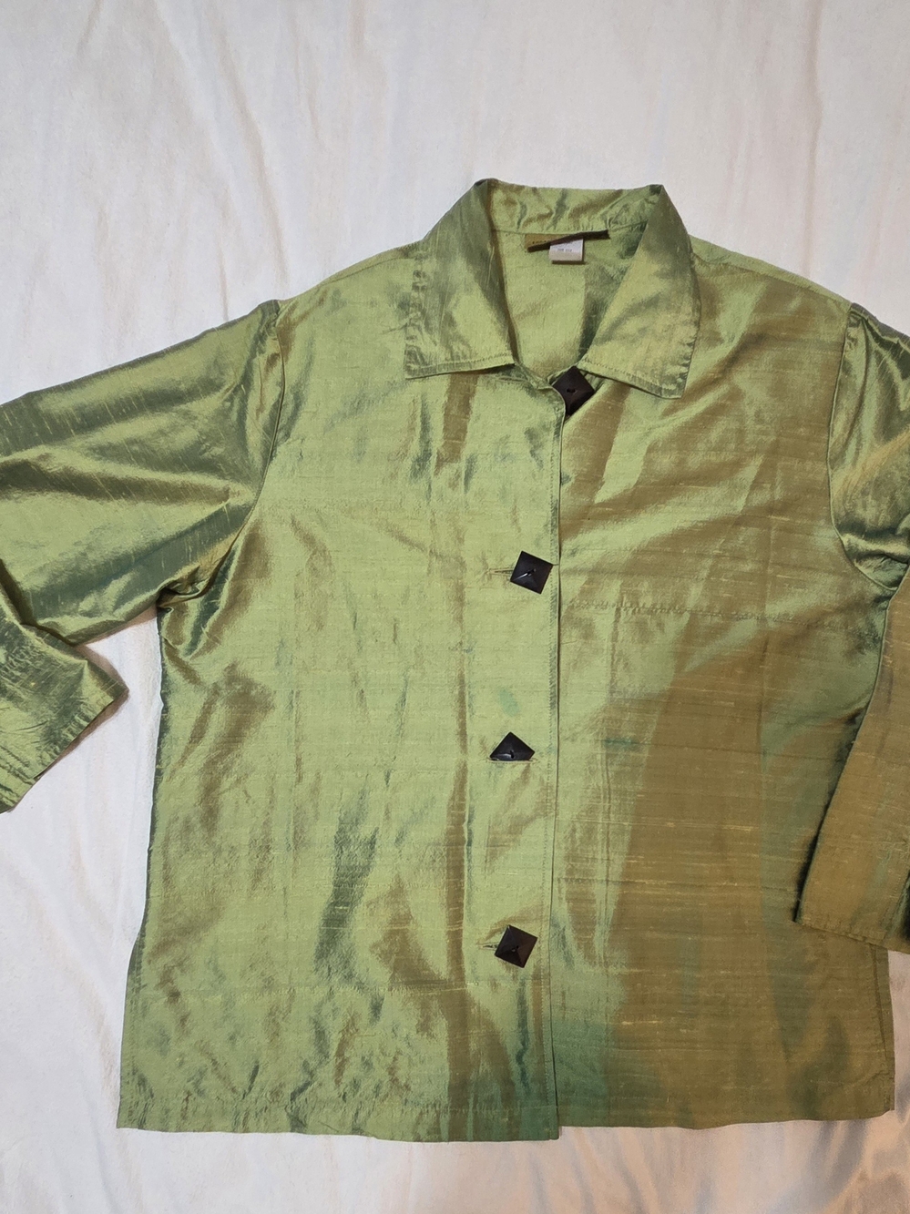 Painted Pony Uniquely USA Women’s Green Shimmery Button-Front Jacket